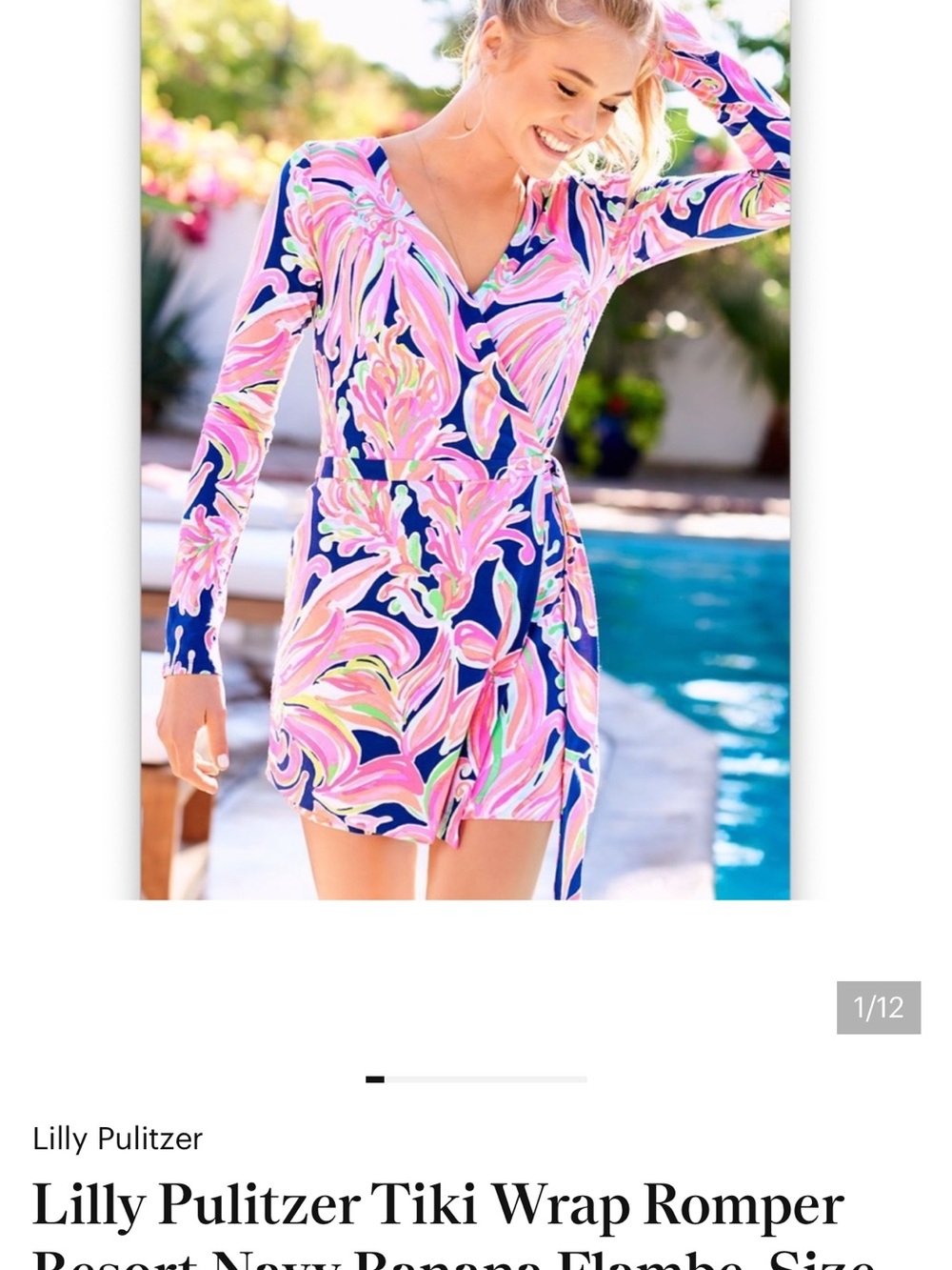 Lilly Pulitzer Tiki Tie Romper-Banana Flambe
